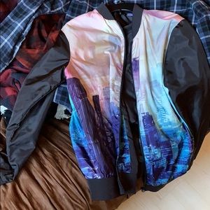Artsy bomber jacket